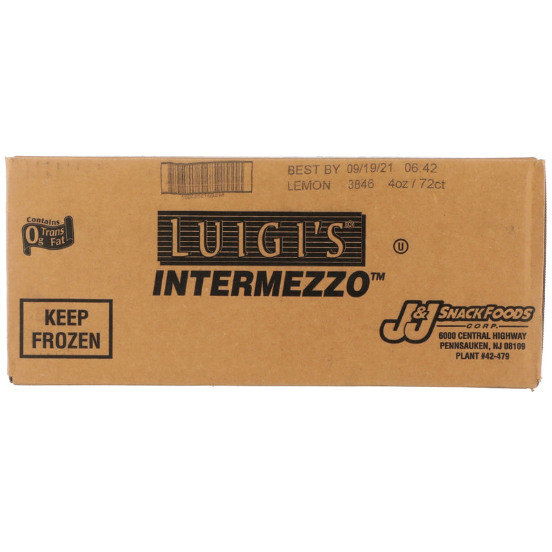 Luigi Lemon Intermezzo Cups 4 Ounce Size - 72 Per Case.