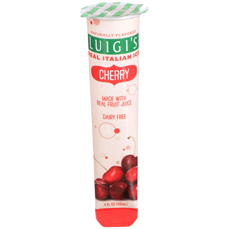 Luigi Cherry Real Italian Ice 4 Ounce Size - 24 Per Case.