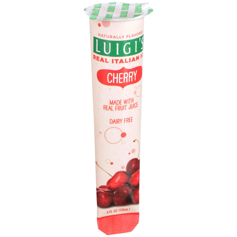 Luigi Cherry Real Italian Ice 4 Ounce Size - 24 Per Case.