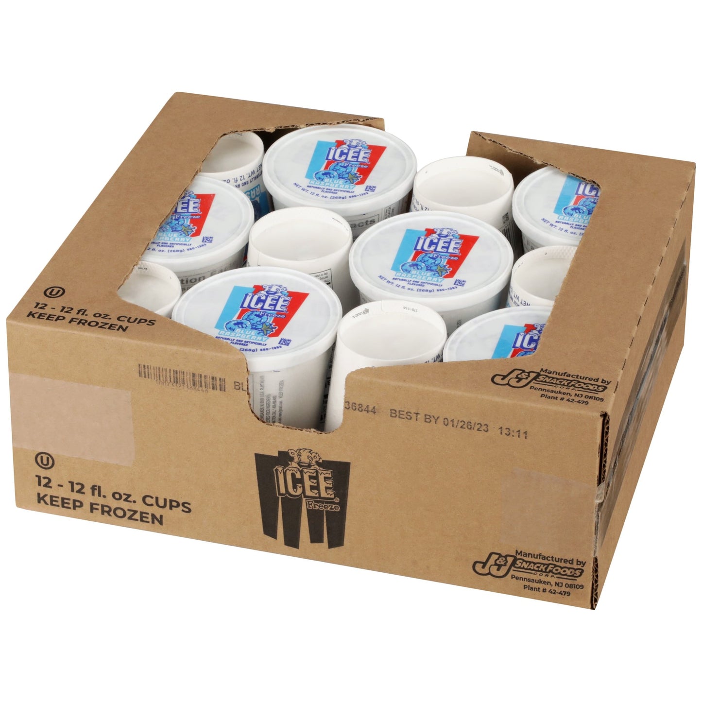 Icee Freeze Blue Raspberry 12 Fluid Ounce - 12 Per Case.