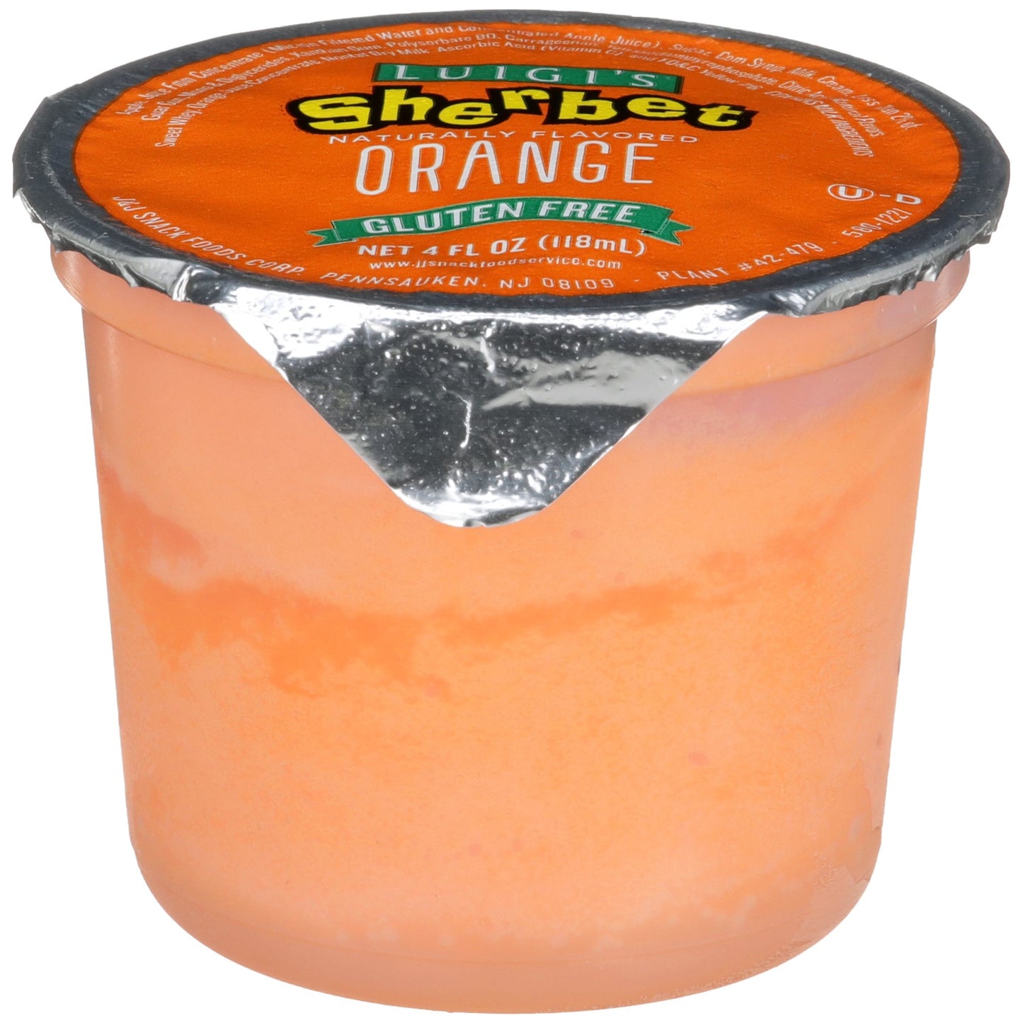 Luigi Orange Sherbet Cups 4 Fluid Ounce - 96 Per Case.