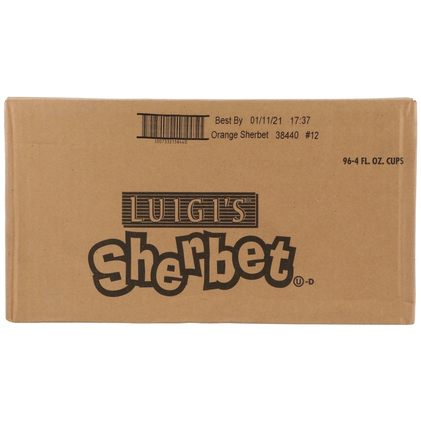 Luigi Orange Sherbet Cups 4 Fluid Ounce - 96 Per Case.