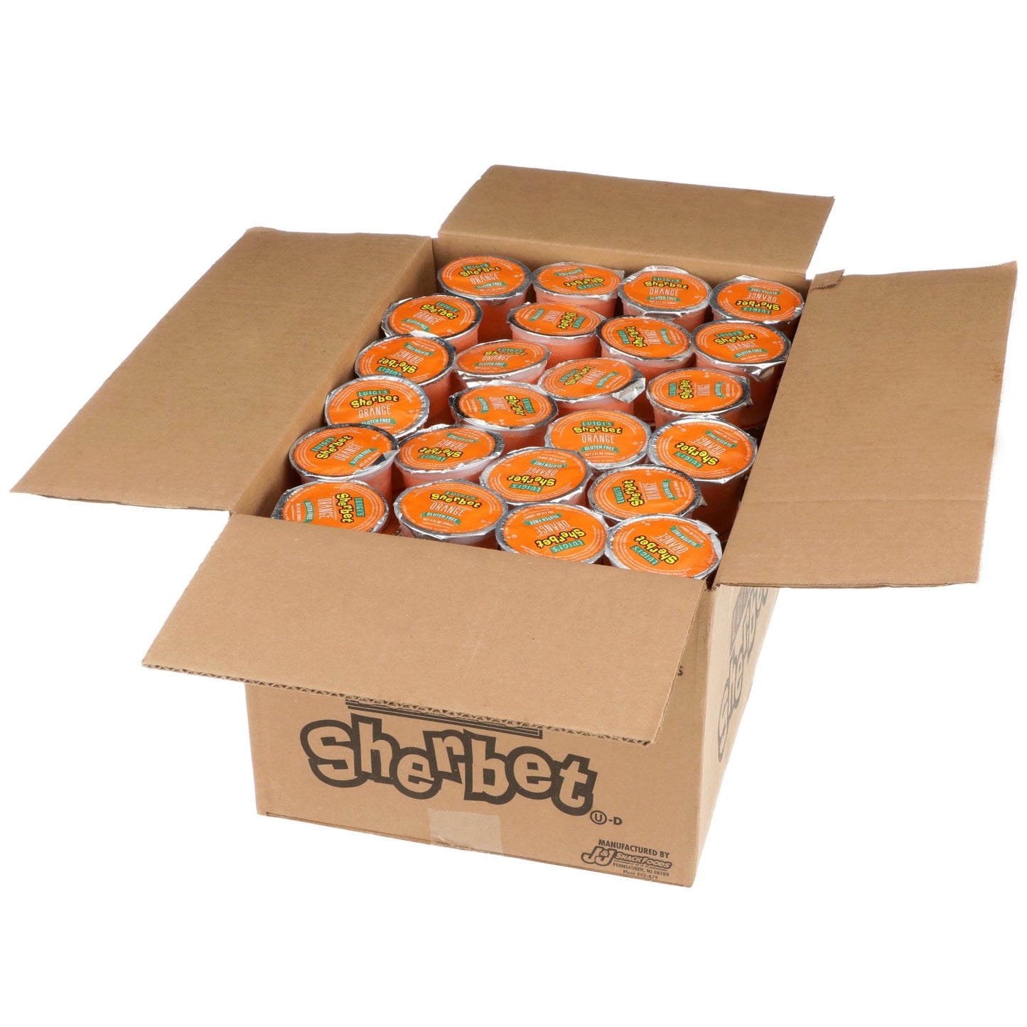 Luigi Orange Sherbet Cups 4 Fluid Ounce - 96 Per Case.