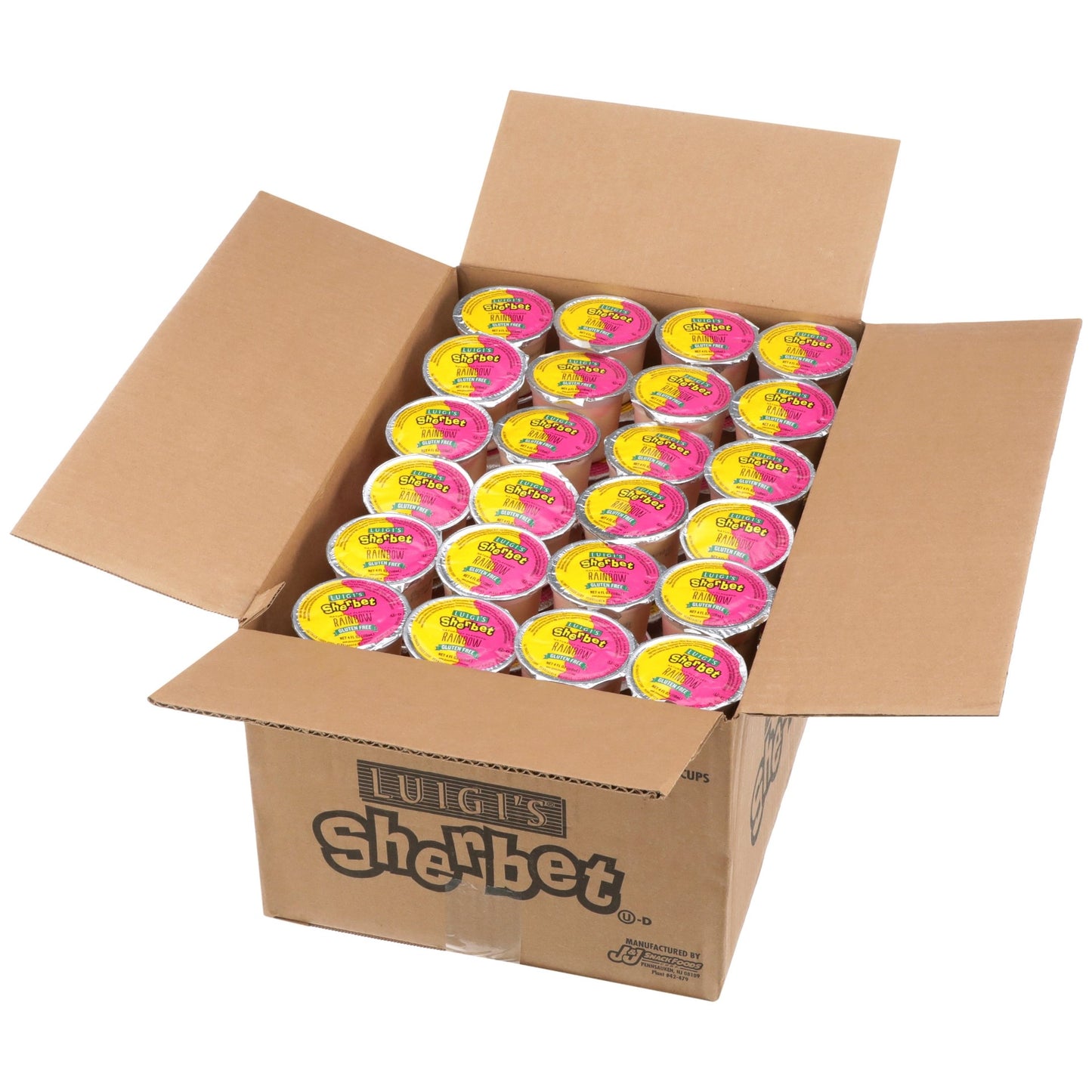 Luigi Rainbow Sherbet Cups 4 Fluid Ounce - 96 Per Case.