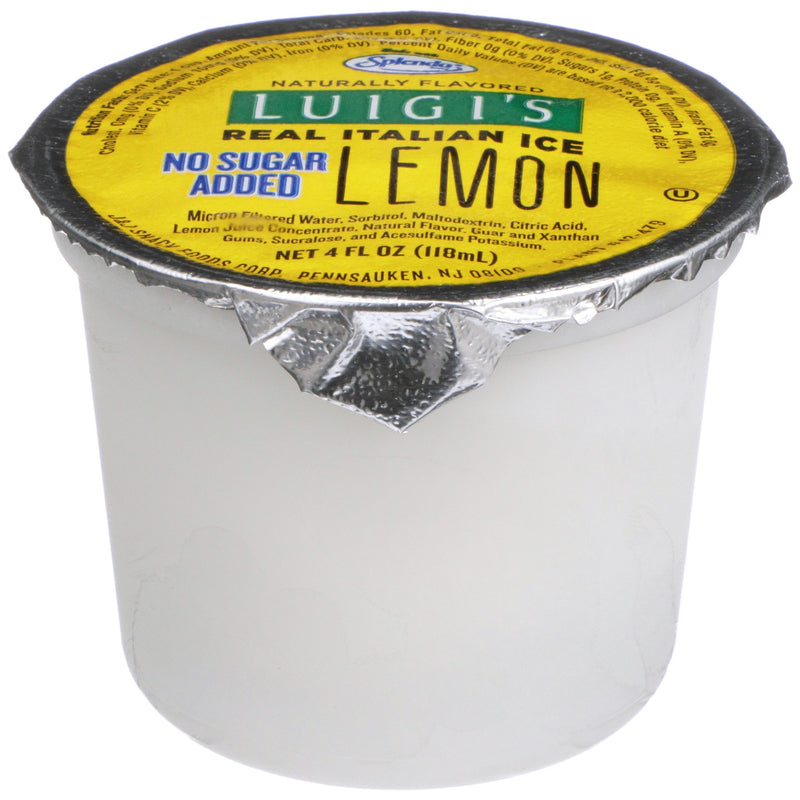 Luigi Lemon Italian Ice 4 Fluid Ounce - 48 Per Case.