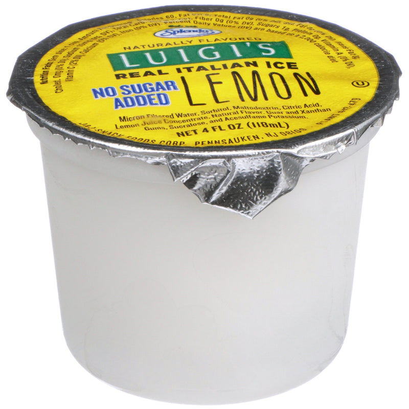 Luigi Lemon Italian Ice 4 Fluid Ounce - 48 Per Case.