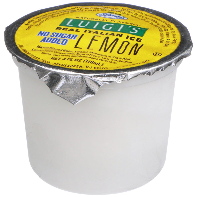 Luigi Lemon Italian Ice 4 Fluid Ounce - 48 Per Case.