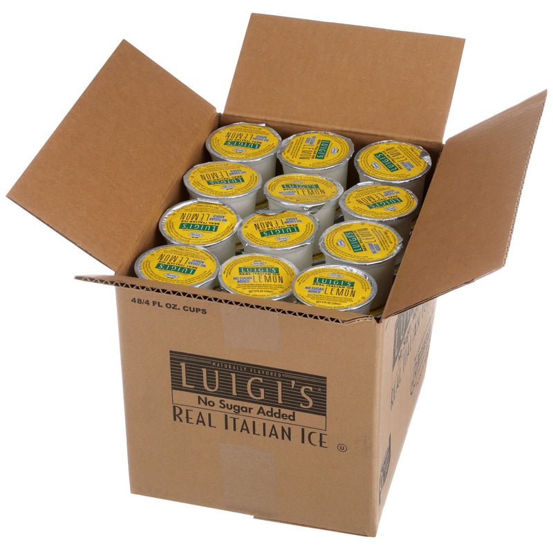 Luigi Lemon Italian Ice 4 Fluid Ounce - 48 Per Case.