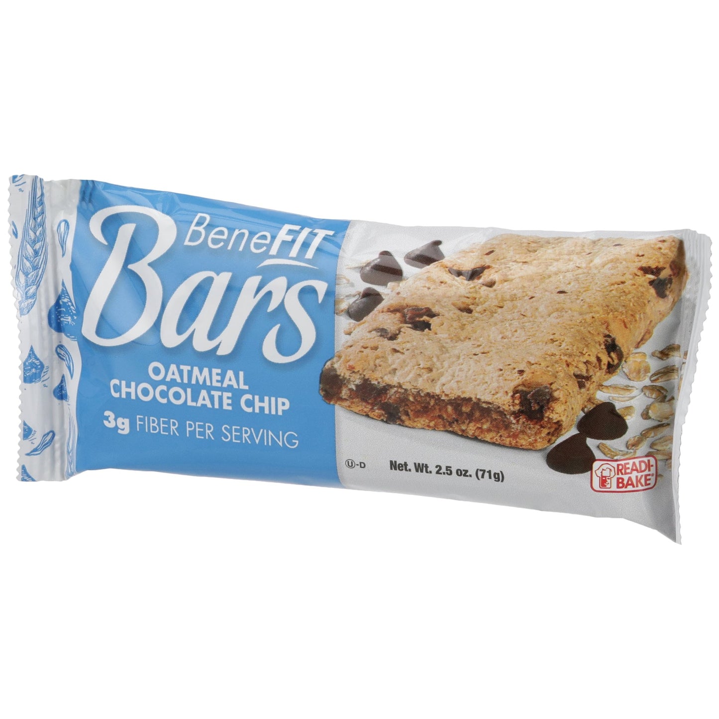 Readi-Bake Benefit Oatmeal Chocolate Chip Bar 2.5 Ounce Size - 48 Per Case.