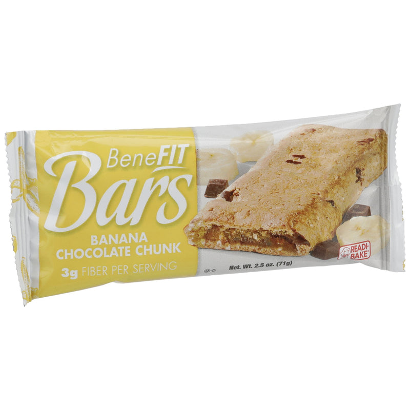 Readi-Bake Benefit Banana Chocolate Chunk Bar 2.5 Ounce Size - 48 Per Case.