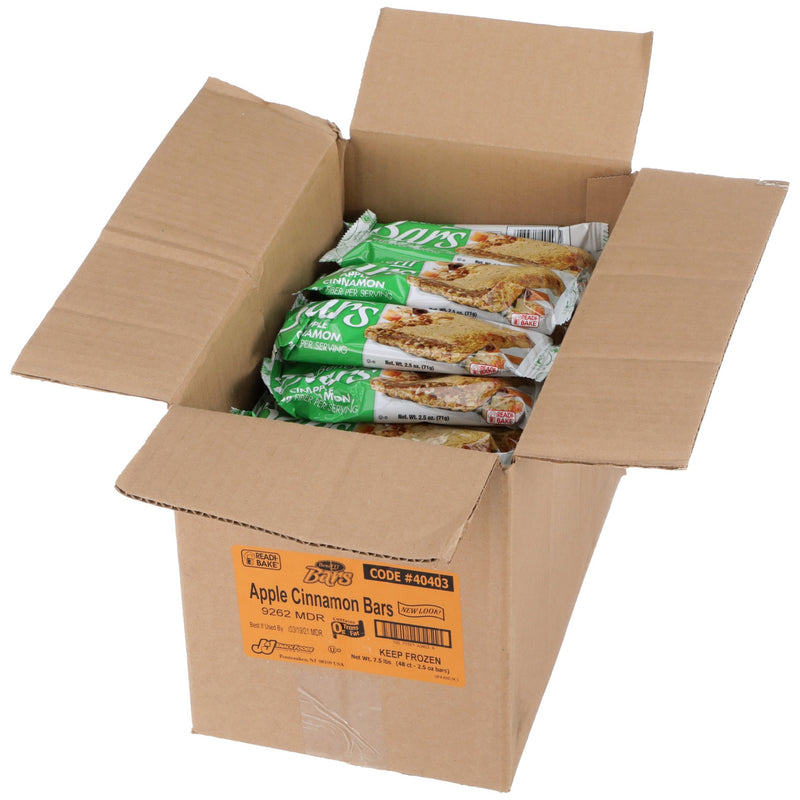 Readi-Bake Benefit Apple Cinnamon Bar, 2.5 Ounce Size - 48 Per Case.