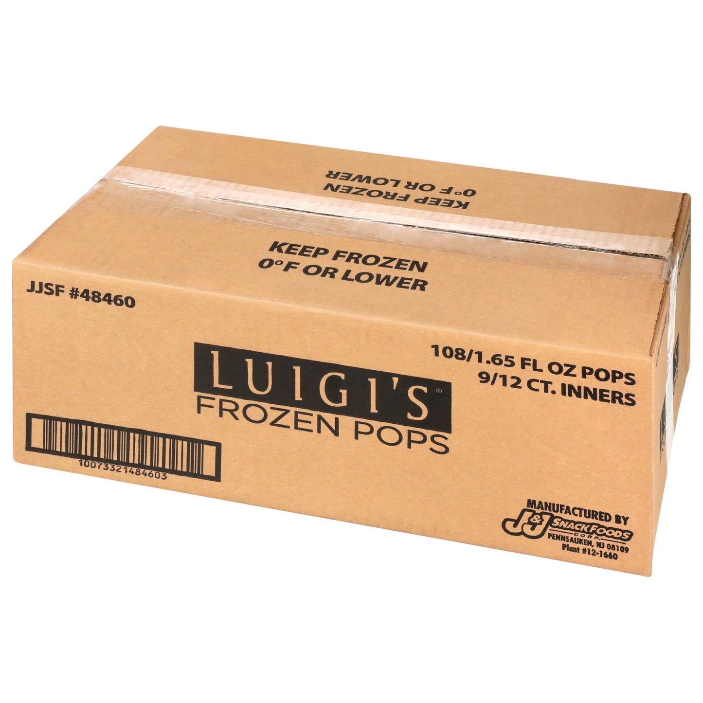 Luigi 4 Orange, 4 Cherry And 4 Lemon Frozen Pops, 12 Count Packs - 9 Per Case.