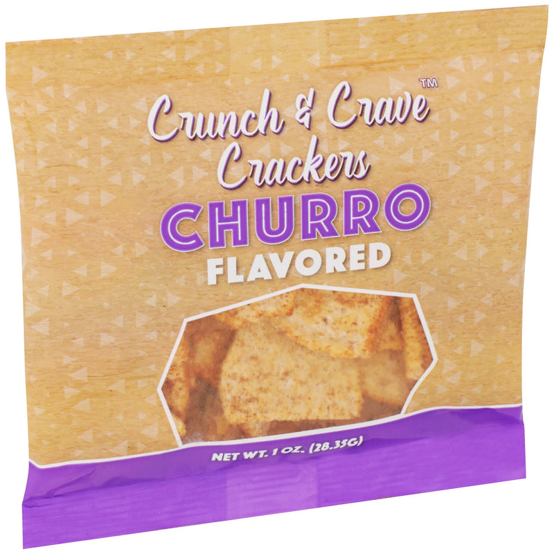 Readi-Bake Crunch & Crave Churro Crackers 1 Ounce Size - 160 Per Case.