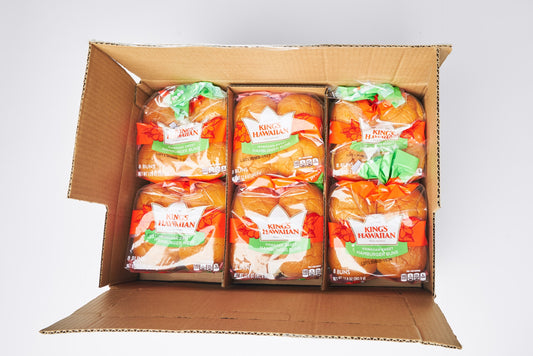 Hawaiian Sweet Hamburger Buns 12.8 Ounce Size - 12 Per Case.