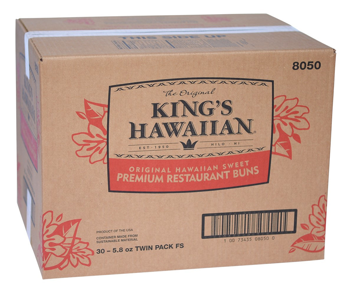 Little Island 4" Foodservice Burger Bun 2 Count Packs - 30 Per Case.