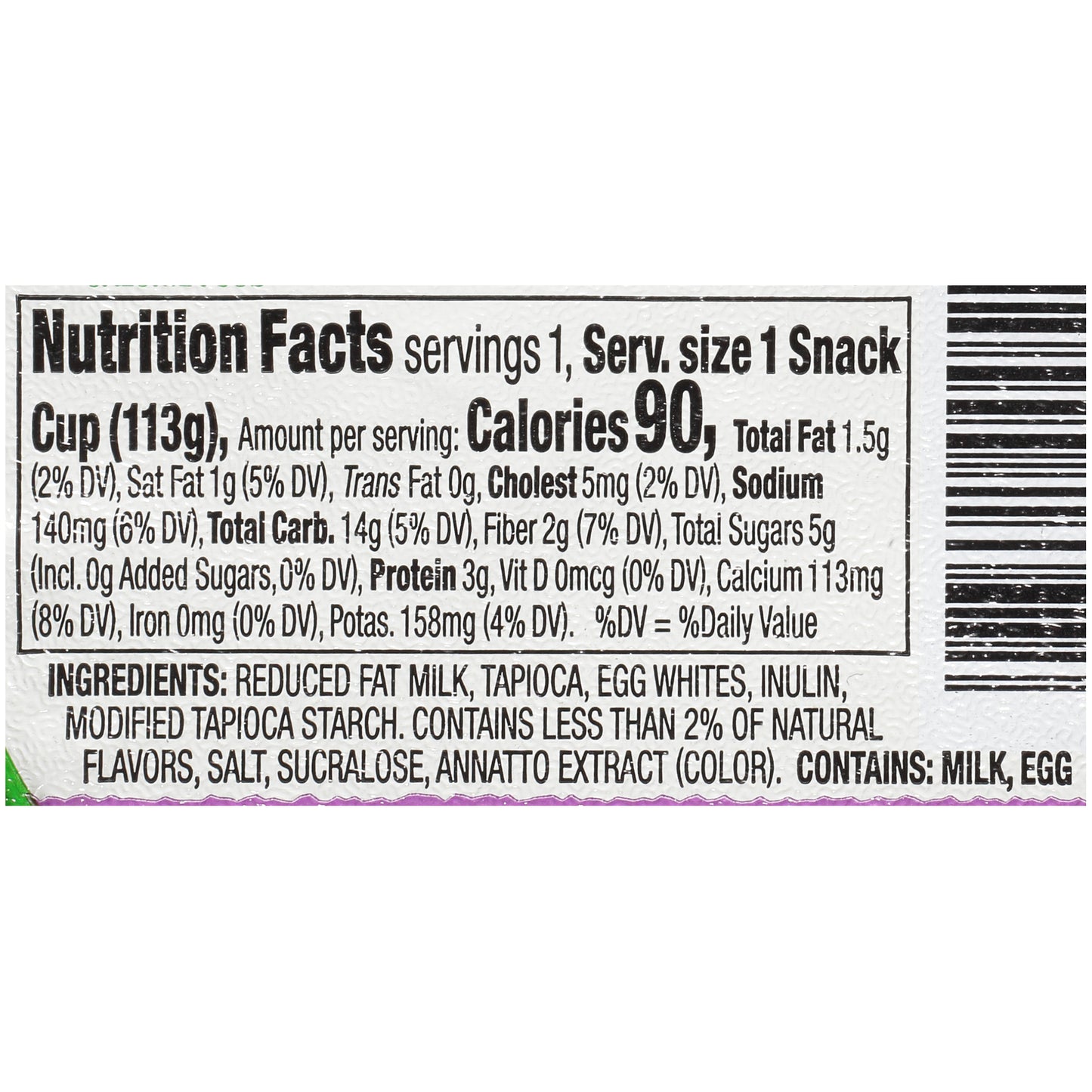 Kozy Shack® Simply Well® Tapioca Pudding 4 Ounce Size - 48 Per Case.