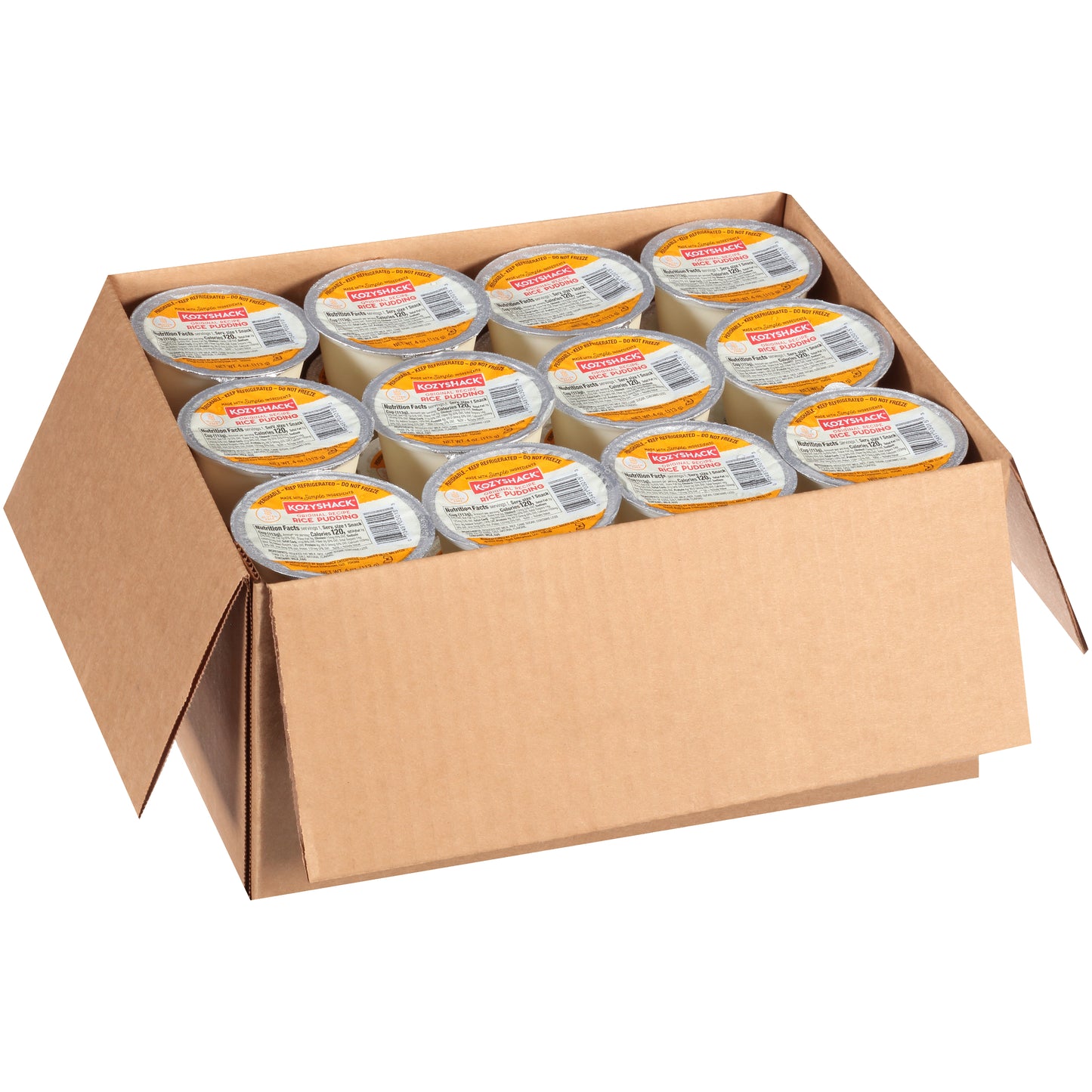 Kozy Shack® Rice Pudding 4 Ounce Size - 48 Per Case.