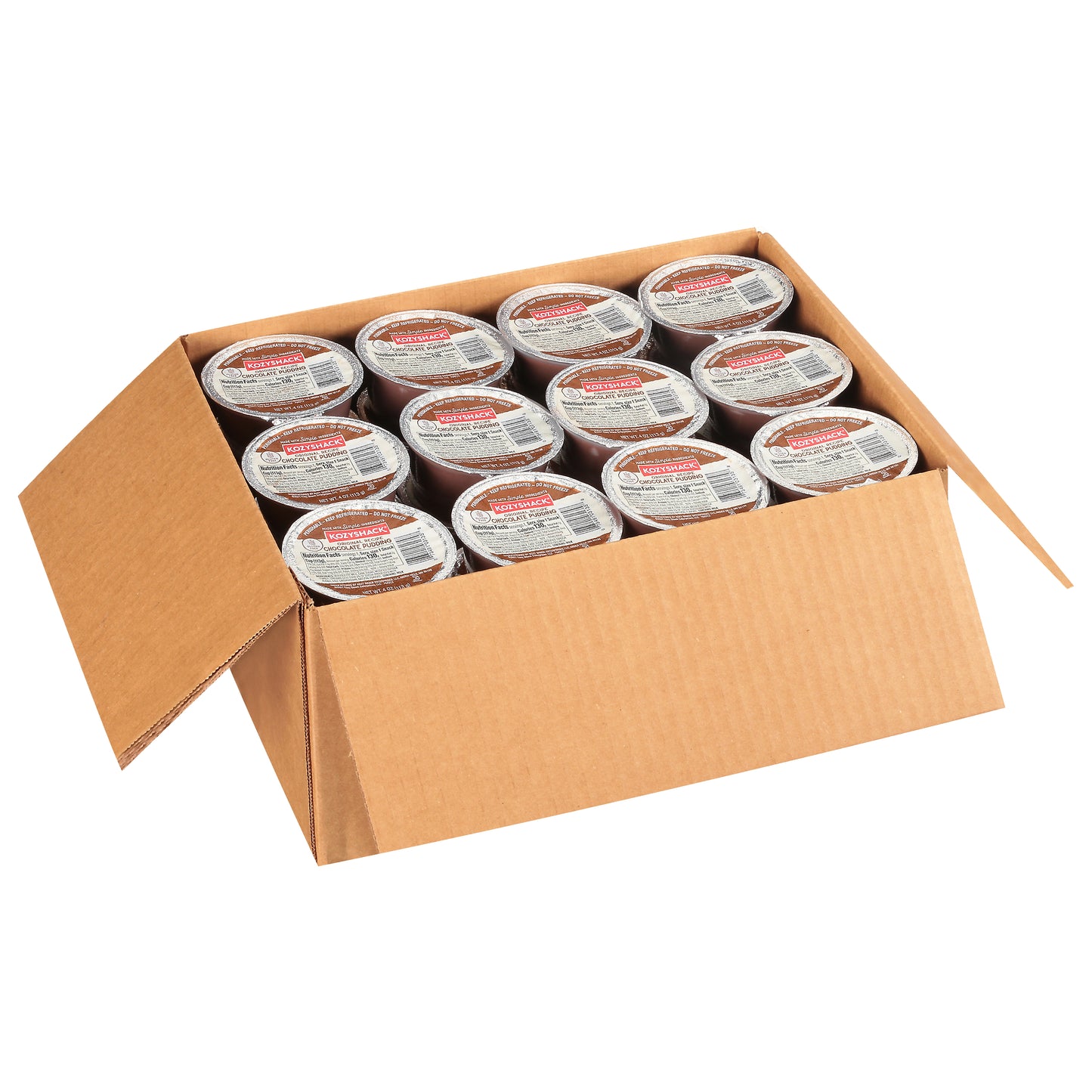 Kozy Shack® Chocolate Pudding 4 Ounce Size - 48 Per Case.