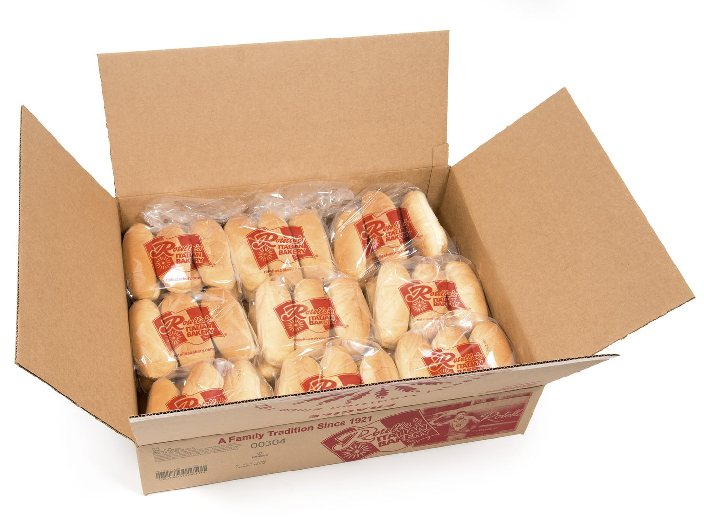 Bread Hoagie Sliced White 5" 6 Count Packs - 9 Per Case.