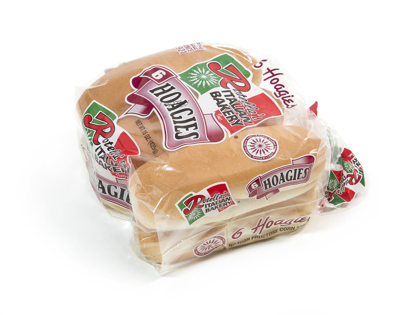 Bread Hoagie Solid White 6" 6 Count Packs - 6 Per Case.