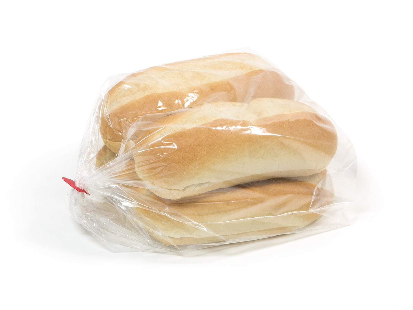 Bread Hoagie Large Hinged 4 Count Packs - 16 Per Case.