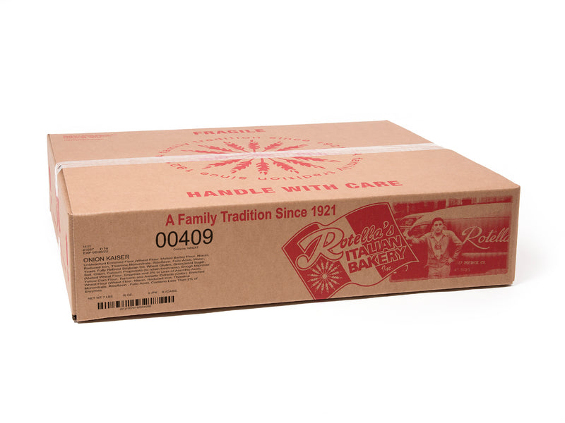 Bread Kaiser Onion 4" 8 Count Packs - 6 Per Case.