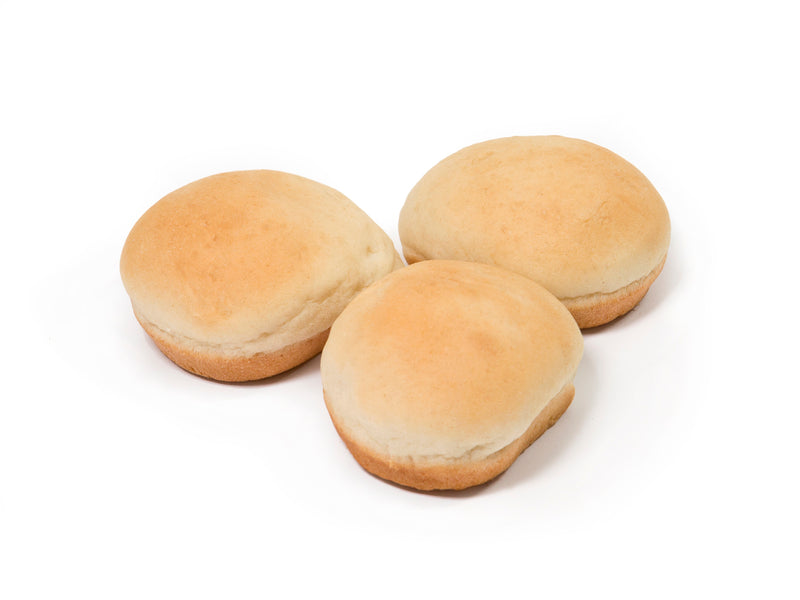 Bread Dinner Roll Round White 12 Count Packs - 8 Per Case.