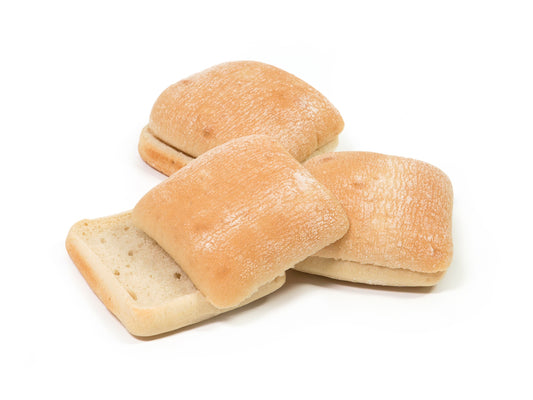 Ciabatta 4"es Square Sliced 12 Count Packs - 5 Per Case.