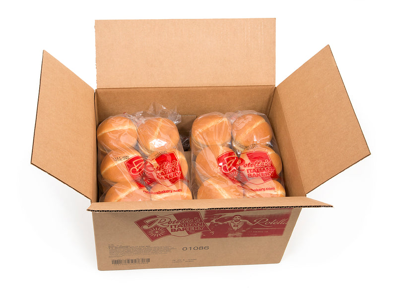 Brioche Bun Split Top 5" 12 Count Packs - 4 Per Case.