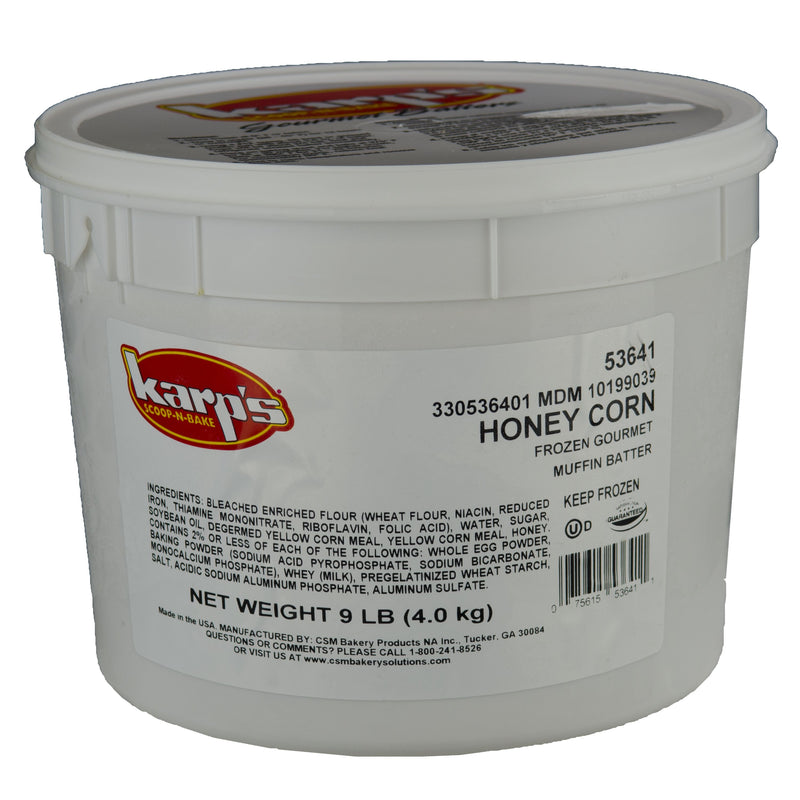 Muffin Karp's Scoop N Bake Honey Corn 9 Pound Each - 2 Per Case.