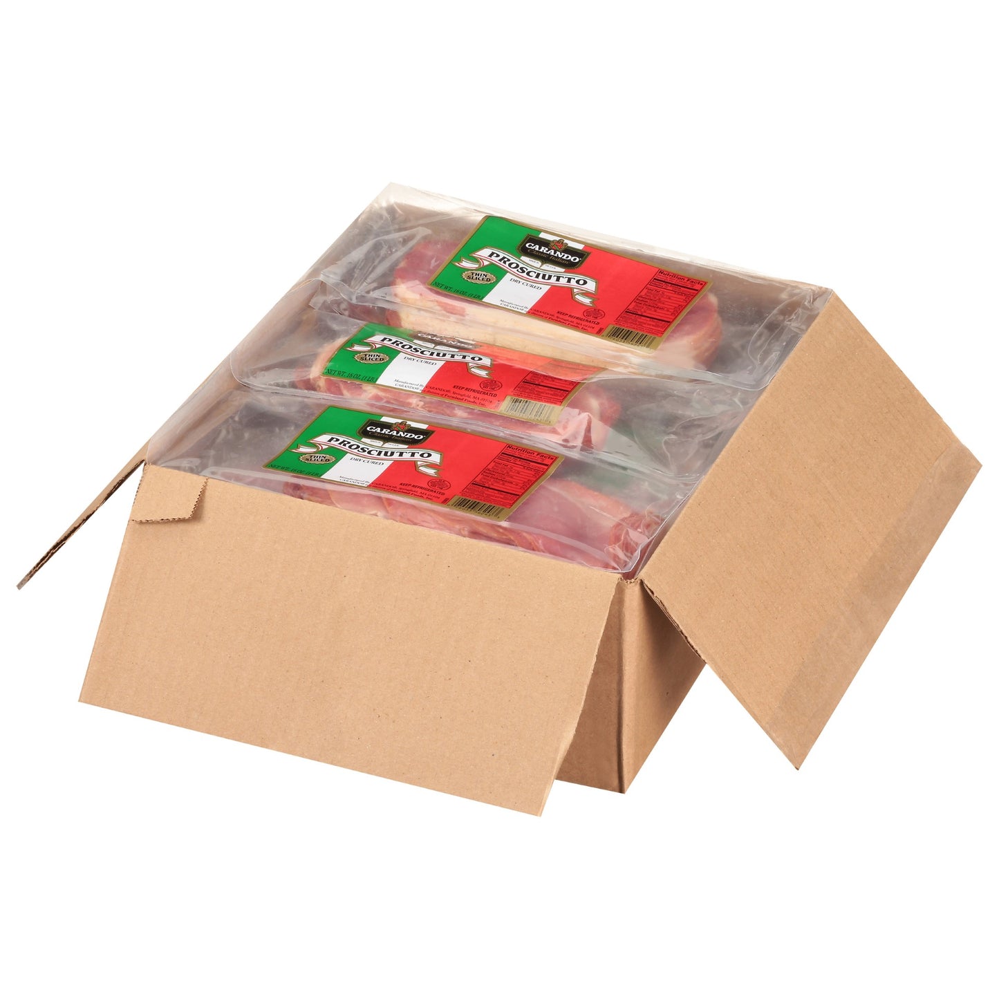 Prosciutto Sliced Gas Flushed 1.02 Pound Each - 12 Per Case.