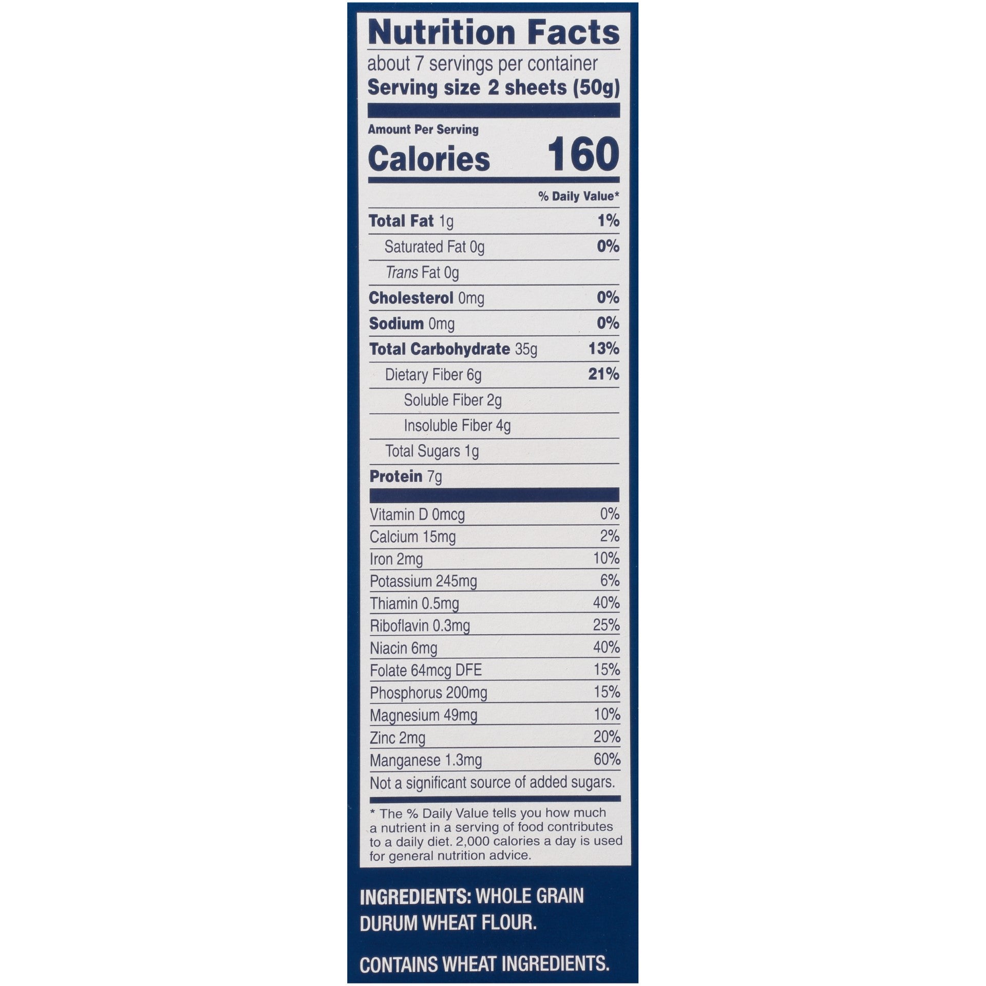 Wavy Lasagne Whole Grain Barilla USA 13.25 Ounce Size - 12 Per Case.