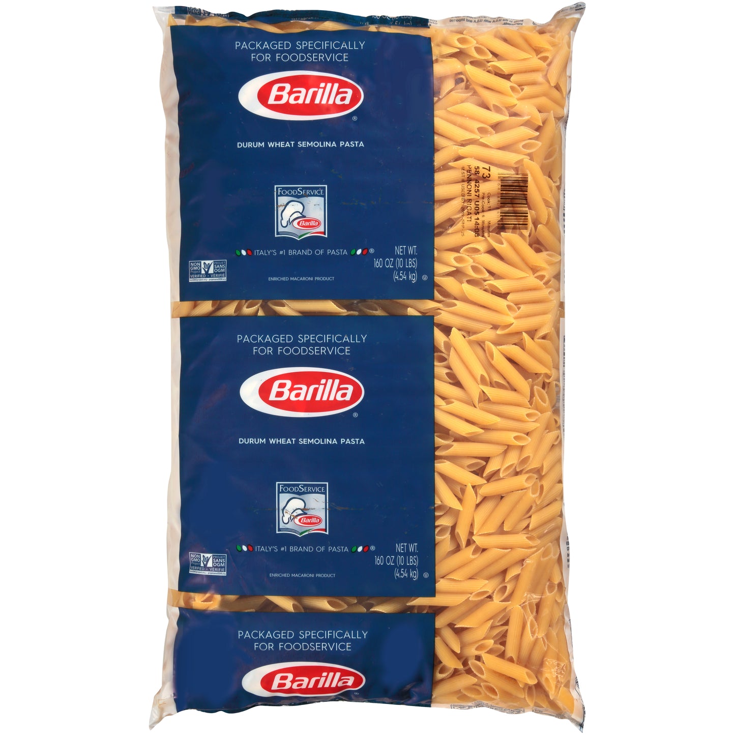 Pennoni Rigati Barilla USA 160 Ounce Size - 2 Per Case.