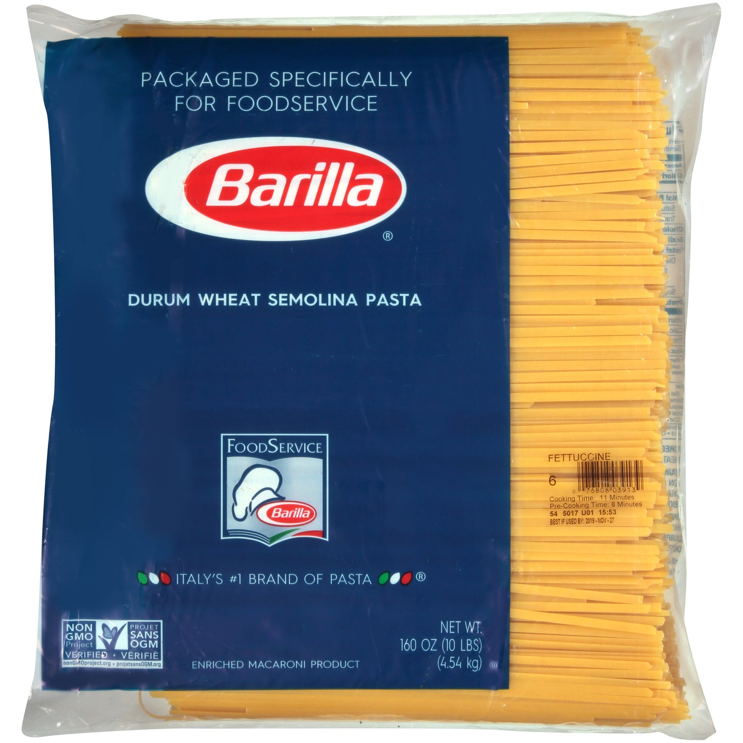 Fettuccine Barilla USA 160 Ounce Size - 2 Per Case.