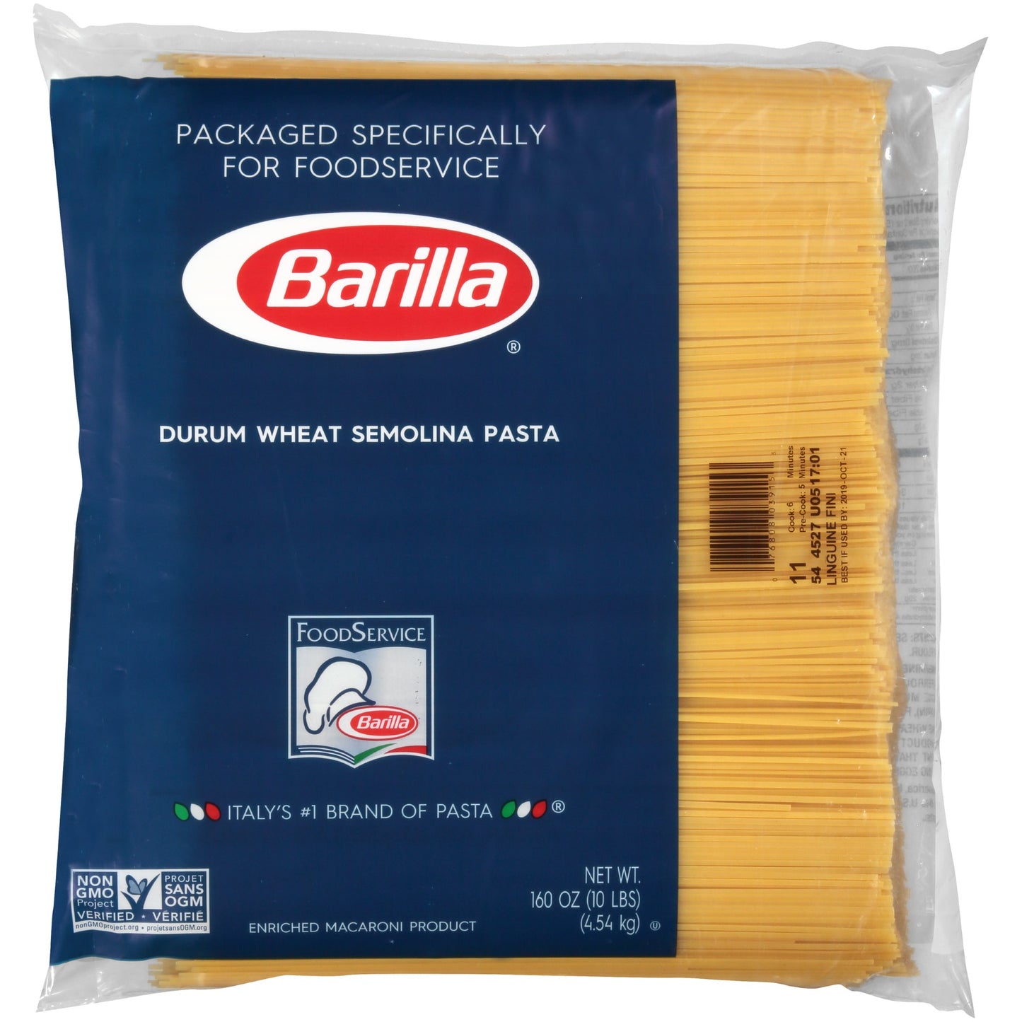 Linguine Fini Barilla USA 160 Ounce Size - 2 Per Case.