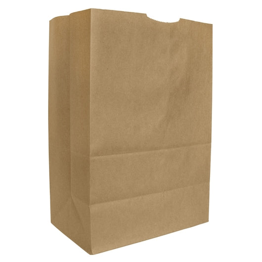 Ajm 57# Squat Narrow Base Kraft Bag, 500 Count Per Case