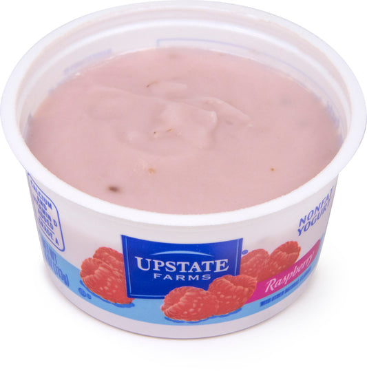 Upstate Farms Raspberry Nonfat Blended Yogurt 4 Ounce Size - 48 Per Case.