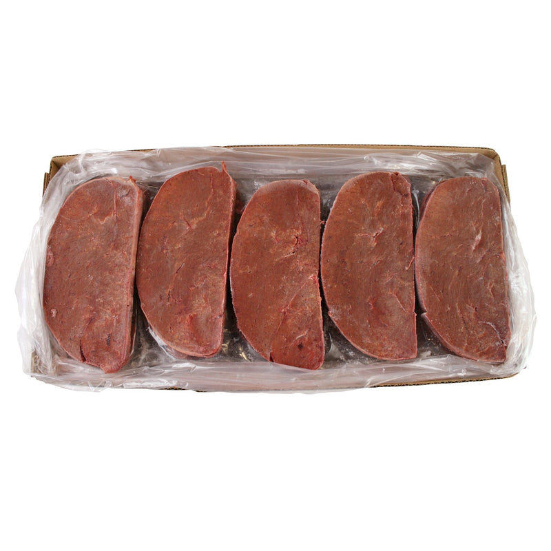 Beef Liver Slices 6 Ounce Size - 27 Per Case.