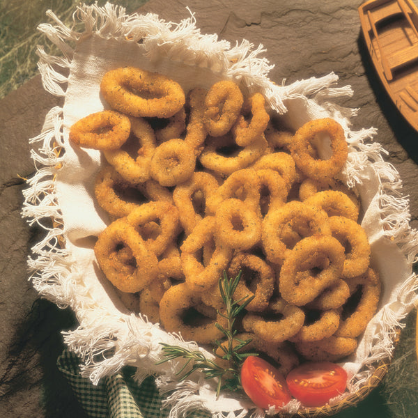 Calamari Frozen Ital Breaded Rings 5 Pound Each - 2 Per Case.