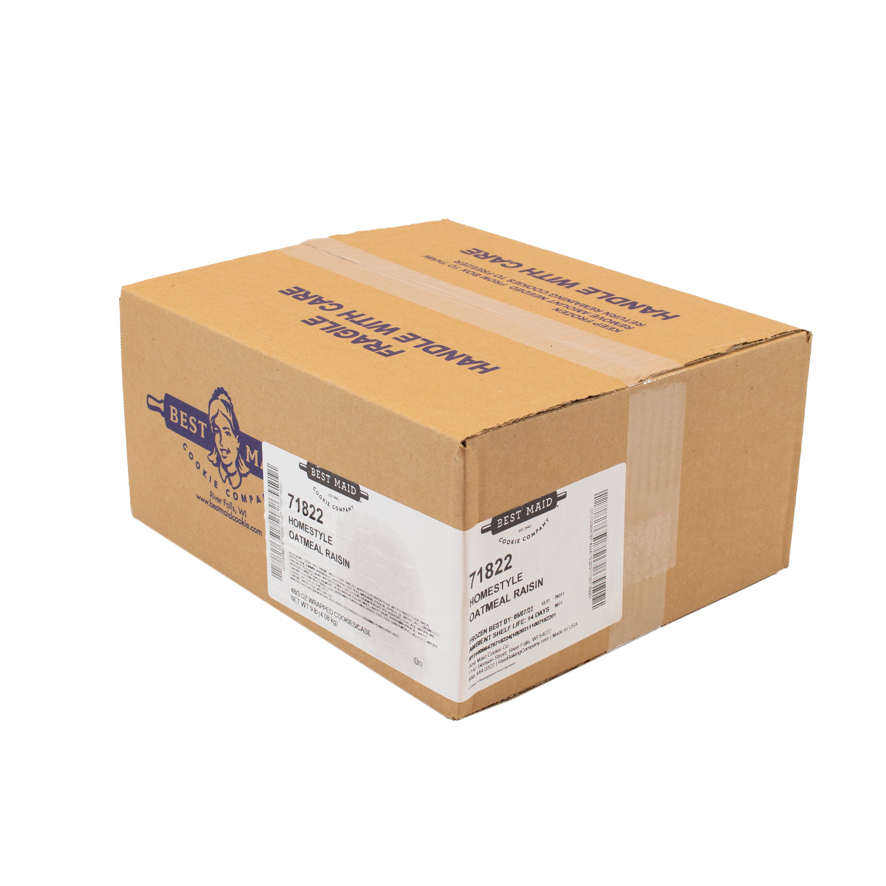 Cookie Thaw And Serve Individually Wrapped Oatmeal Raisin 3 Ounce Size - 48 Per Case.