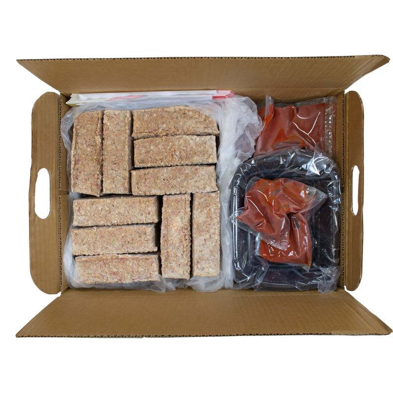 Raw Beef Meatloaf With Tomato Glaze Bulk 22 Ounce Size - 10 Per Case.