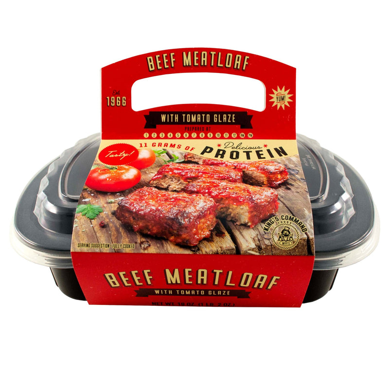 Raw Beef Meatloaf With Tomato Glaze Bulk 22 Ounce Size - 10 Per Case.