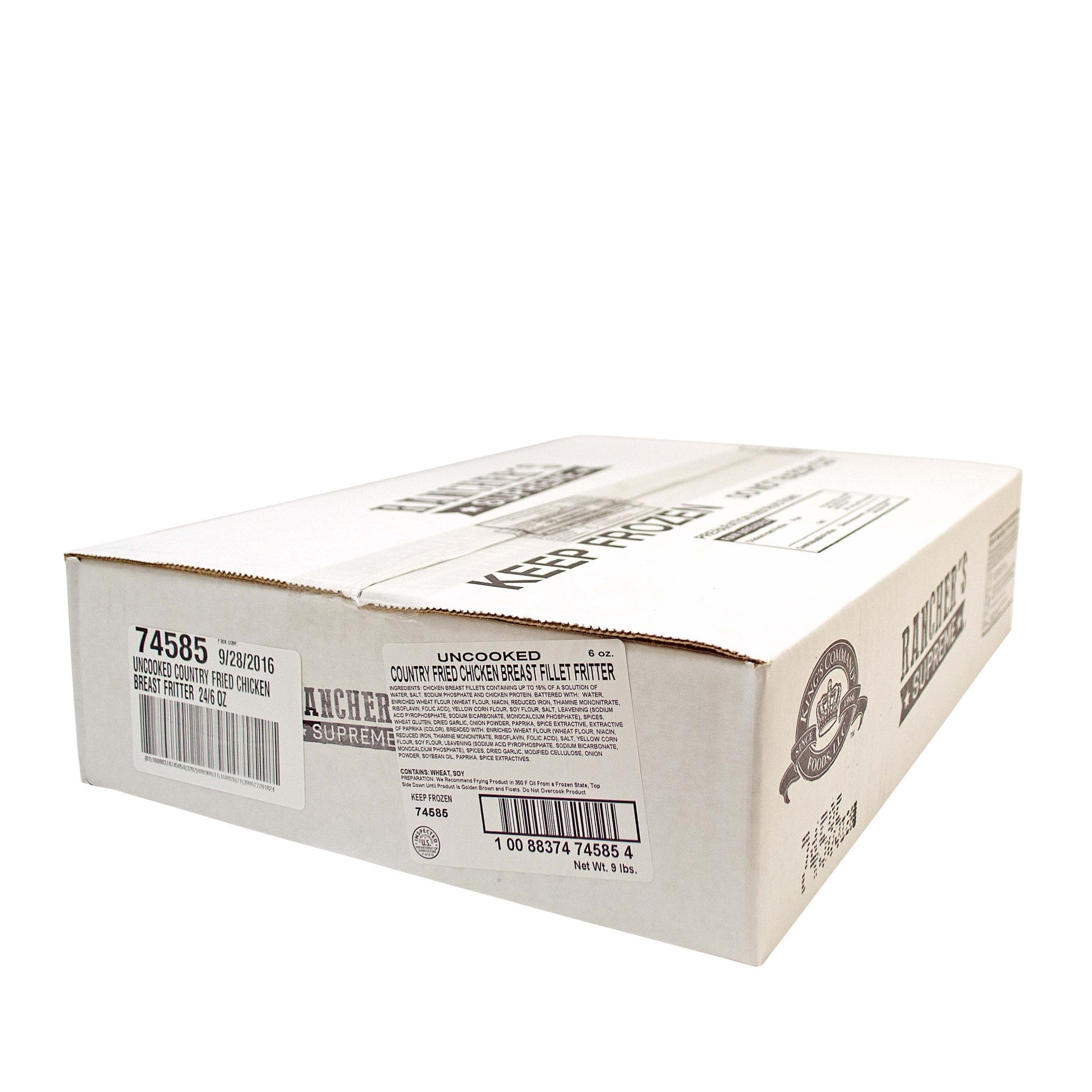 Par Fried Chicken Breast Fritter Bulk 6 Ounce Size - 24 Per Case.