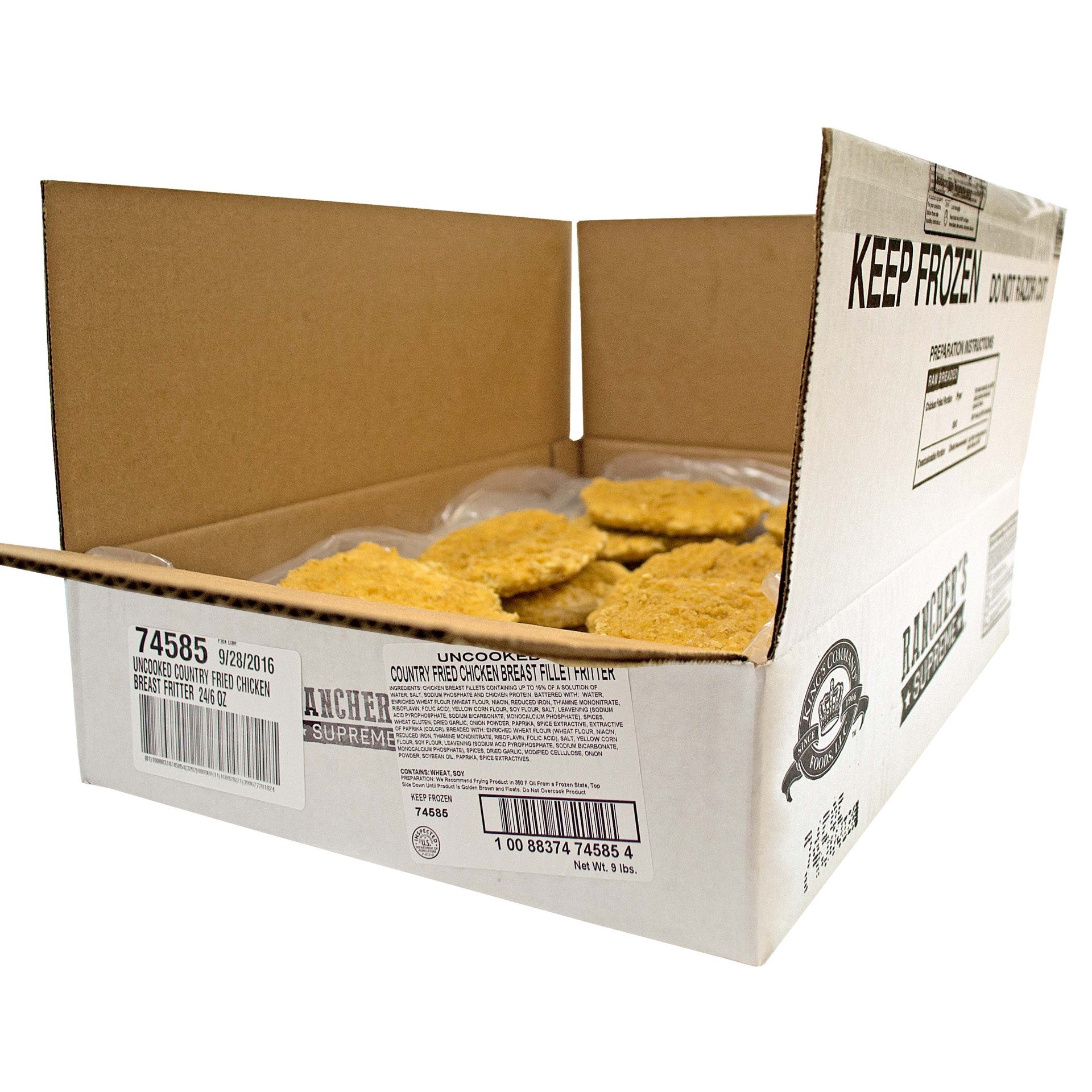 Par Fried Chicken Breast Fritter Bulk 6 Ounce Size - 24 Per Case.
