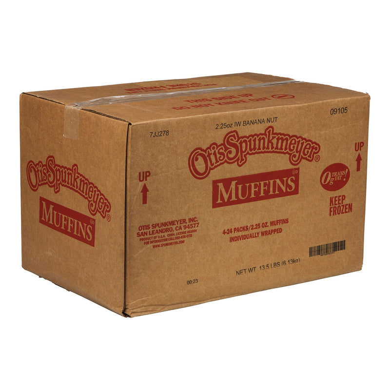 Muffin Banana Nut Individually Wrapped Tray Bulk Pack 2.25 Ounce Size - 96 Per Case.