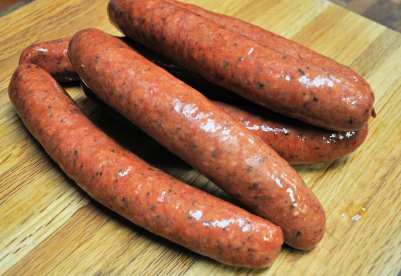 Cracked Black Pepper Smoked Sausage Link 10 Pound Each - 1 Per Case.