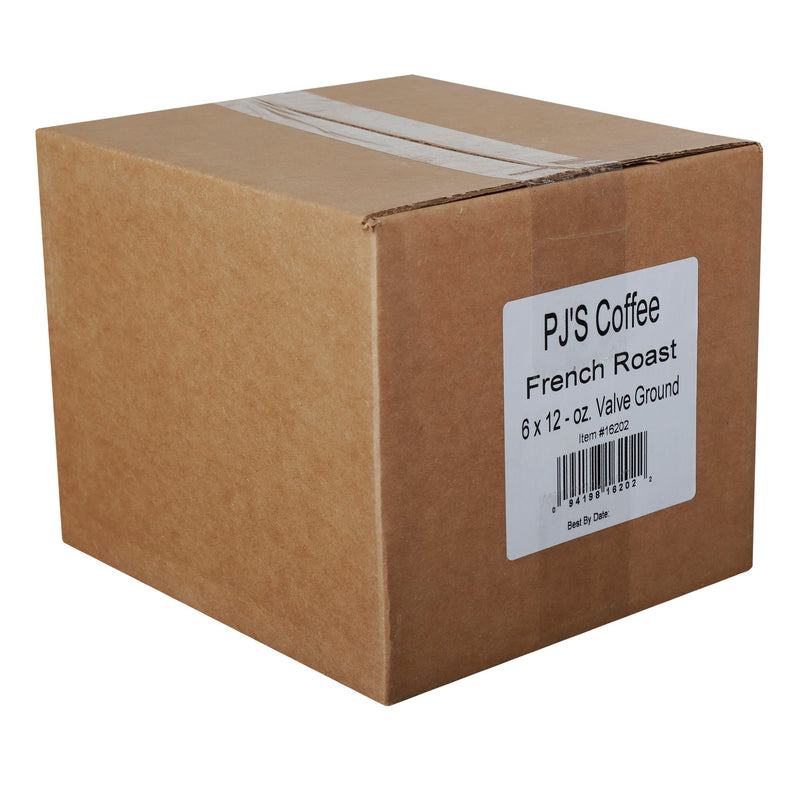 Pj's Coffee Of New Orleans French Roast Ground Coffee 12 Ounce Size - 6 Per Case.