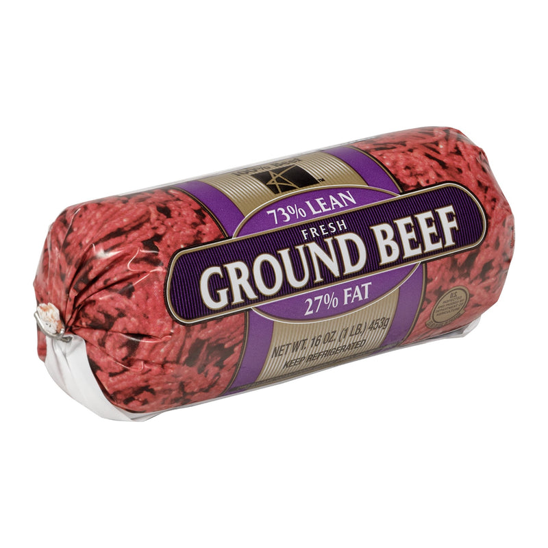 Fine Ground Beef Chubs 1 Pound Each - 12 Per Case.