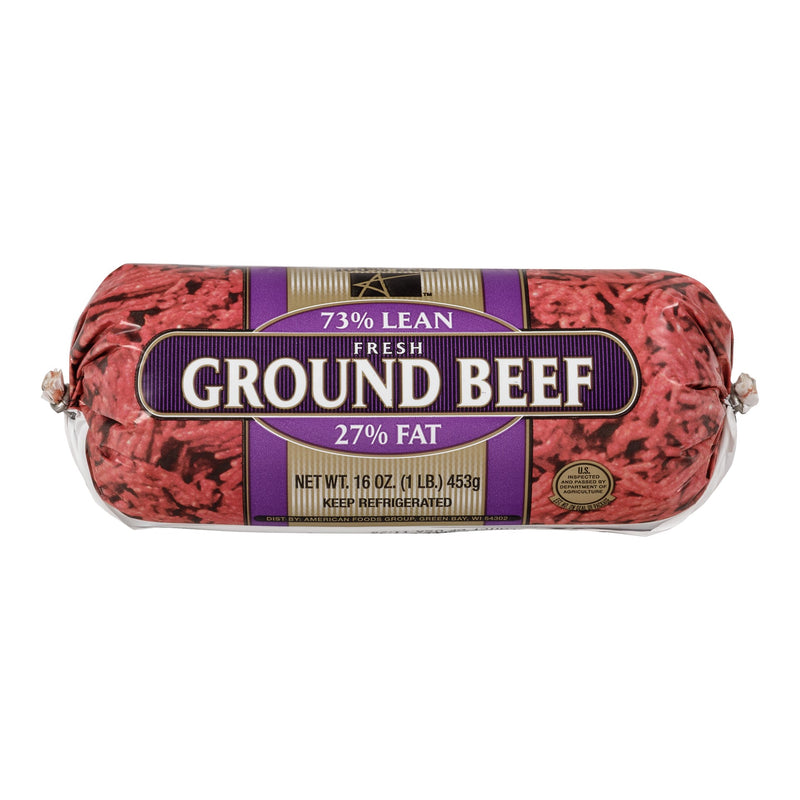 Fine Ground Beef Chubs 1 Pound Each - 12 Per Case.