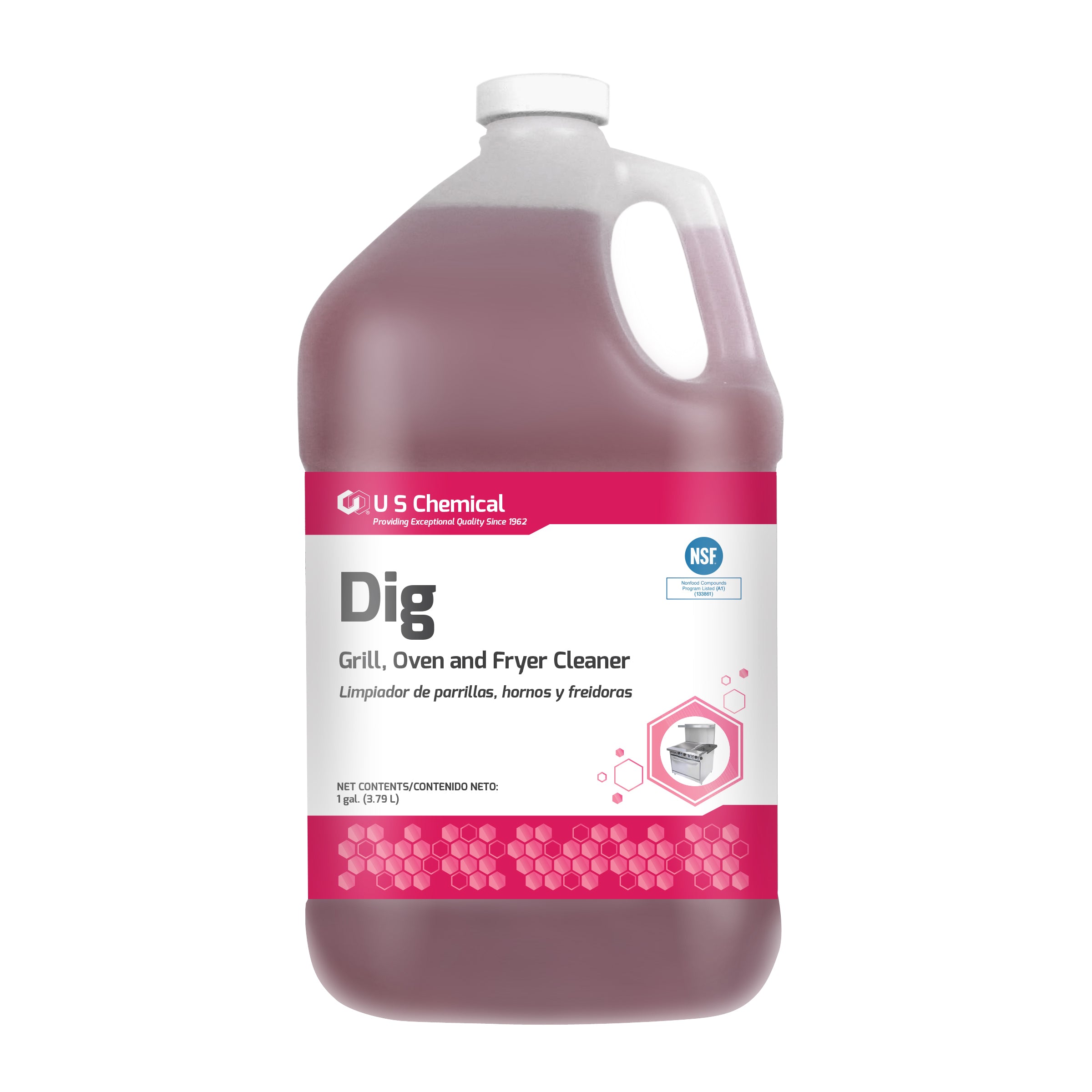 U Chemical Dig Gallo Grill Cleaner 1 Gallon - 4 Per Case.